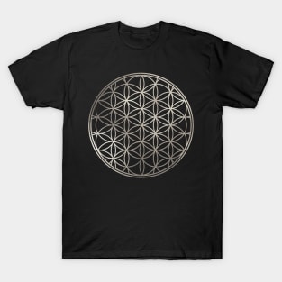 Flower of Life, Faux Silver Foil T-Shirt